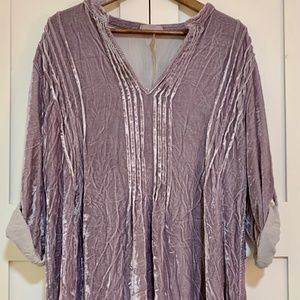NWT CP Shades SNOWFALL VELVET TUNIC XL